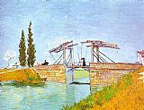 Drawbridge with a Lady with a Parasol by Vincent van Gogh